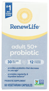 Renew Life PROBIÓTICO 30B UF envase frontal para soporte digestivo diario.