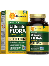 Renew Life Probiótico adulto 50+ frasco: apoyo digestivo diario.