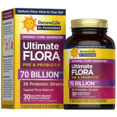 Renew Life Ultimate Flora para mujeres: cápsulas con 70 mil millones de UFC para equilibrio vaginal.