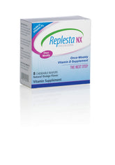 Replesta NX empaque semanal, conveniencia de tomar una dosis por semana.