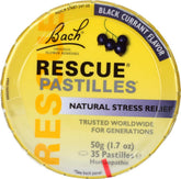 Pastillas RESCUE de grosella negra en frasco, aroma reconfortante para días ocupados