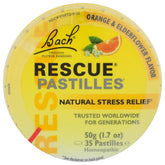 Pastillas RESCUE naranja y flor de saúco en lata para calma rápida