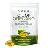 Resilia botella cápsulas oregano orgánico 6000 mg, apoyo diario al sistema inmune.