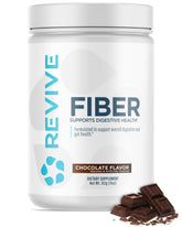 Revive MD Fibra dieta chocolate en bote, 5 g por porción.