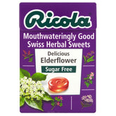 Ricola flor de sauco envase 45 g, sabor herbal suave.