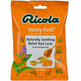 Ricola Miel Hierbas, paquete multi-24, suministro práctico para casa, trabajo o viaje.