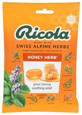 Ricola Honey Herb, empaque 3 pastillas, ideal para llevar en bolso.