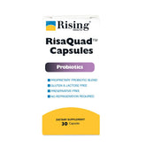 Rising Risaquad: cápsulas probióticas para equilibrio intestinal diario.