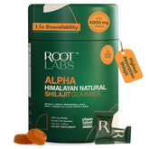 ROOT LABS gomitas Shilajit 10 en 1, empaque visible para bienestar diario.