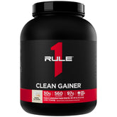 Rule 1 Proteins Clean Gainer envase vainilla listo para una toma rápida