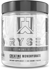 RYSE Creatina Monohidrato sin sabor en envase para crecimiento muscular magro.