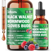 Gotas Satoomi de nuez negra en frasco de 60 ml para uso diario y apoyo digestivo