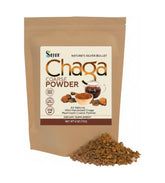 Sayan Chaga polvo crudo en taza: infusión terrosa para energía sostenida