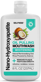SELFWISE nano-hidroxiapatita enjuague bucal, botella frontal para limpieza suave y fresca