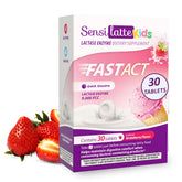 Sensilatte Lactasa tabletas fresa 9000fcc, disolución rápida para disfrutar lácteos.