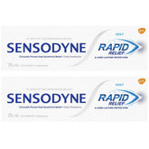 Sensodyne Alivio Rápido, pasta de dientes mentolada, uso diario para higiene bucal fresca.