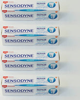 Sensodyne Repair & Protect Extra Fresh en tubo de 75 ml, paquete de cuatro para uso diario.