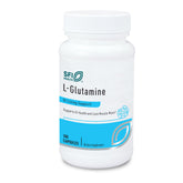 Klaire Labs SFI Health L-glutamina en botella de cápsulas para soporte muscular.