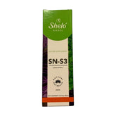 Sheló NABEL SN-S3, botella con gotero para uso diario de suplementos naturales.
