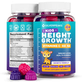 Gominolas SILVERPEAKS para crecimiento de altura en niños, sabor agradable.