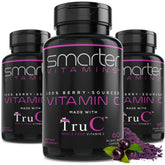 SmarterVitamins triple pack de frascos veganos para una ingesta diaria conveniente.