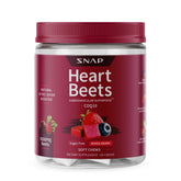 Snap Supplements Heart Beets gomitas blandas en envase para energía natural