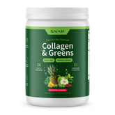 Botella de Snap Supplements Super Greens lista para uso diario y energía sostenida.
