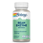 SOLARAY Bean Enzyme 300 Galu, botella frontal, apoyo para la digestión diaria.