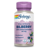 SOLARAY Bilberry Extract cápsula: apoyo a la visión y circulación.