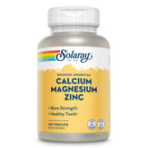 SOLARAY Calcio Magnesio Zinc botella con cápsulas para salud ósea