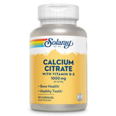SOLARAY calcio citrato D3 1000 mg - bote visible para huesos sanos y dientes