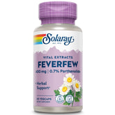 SOLARAY Feverfew Extract envase: apoyo para la comodidad diaria y circulación.