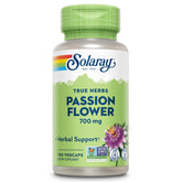 SOLARAY Flor de la Pasión 700 mg, botella frontal, ideal para uso diario de apoyo herbario suave