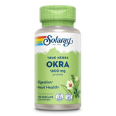 SOLARAY Fruta de Okra, frasco con cápsulas veganas para fibra soluble.