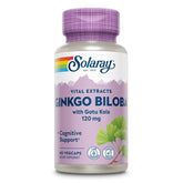 SOLARAY Ginkgo Biloba con Gotu Kola, cápsulas: apoyo cognitivo para el día a día.