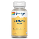SOLARAY L-Lisina 500 mg, cápsulas veganas para bienestar diario.