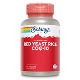 SOLARAY levadura roja de arroz en envase, posible apoyo para la salud cardiovascular.