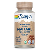 SOLARAY Maitake: botella de 60 cápsulas veganas para apoyo nutricional diario