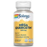 SOLARAY Mega Quercetina botella frontal para uso diario y lectura del diseño.