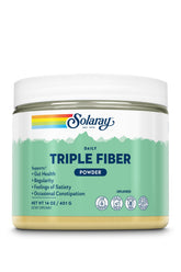 SOLARAY Triple Fiber en botella, textura suave para apoyo diario de digestión