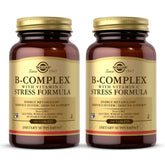 Solgar B-Complejo con Vitamina C, tabletas pack dos para energía sostenida diaria.