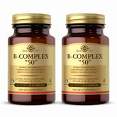Solgar B-Complex50, botella de cápsulas, apoyo al metabolismo energético diario