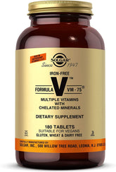 Solgar VM-75 sin hierro, tableta diaria para nutrición equilibrada