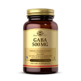 Solgar GABA 500 mg frasco: cápsulas para relajación diaria.