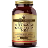 Solgar glucosamina-condroitina MSM, empaque visible, apoyo a articulaciones saludables