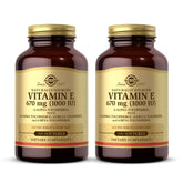 Solgar Vitamina E envase: soporte nutricional para piel e inmunidad.