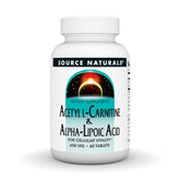 Source Naturals Acetil L-Carnitina y Alfa Lipoico frasco de 650 mg para apoyo de funciones metabólicas