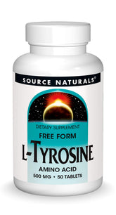 Source Naturals L-Tyrosina en botella, apoyo potencial al enfoque mental diario