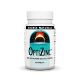 Source Naturals OptiZinc: frontal de la botella, fácil de incorporar en la rutina diaria.