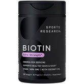 Sports Research Biotina 5000mcg cápsula vegetal para metabolismo equilibrado